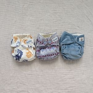 3 Grovia Newborn AIO Cloth Diapers
